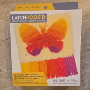 New Dimensions Latch Hook'd Butterfly Kit